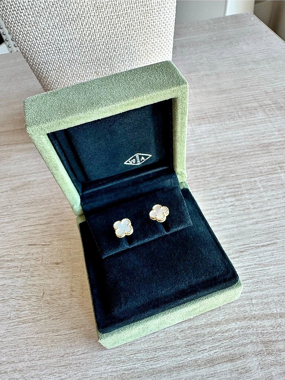 Van Cleef & Arpels Sweet Alhambra Earrings in Yellow Gold & Mother of Pearl